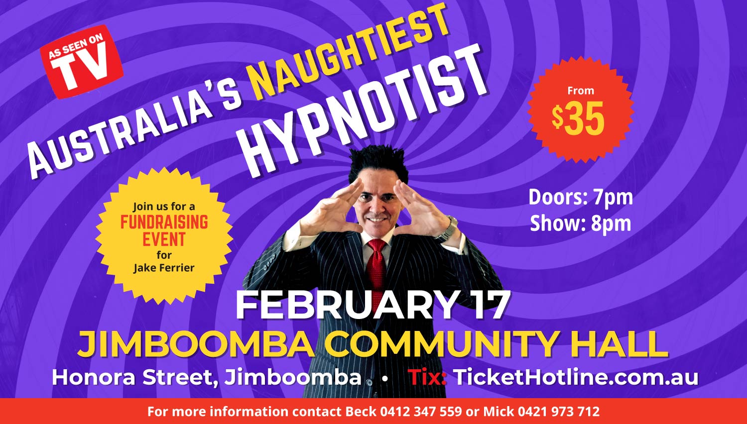 FUNDRAISER SHOW - Australia's Naughtiest Hypnotist Mark Anthony!